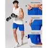 image:imageCOOFANDY Mens Athletic Running Shorts 7 9 Lightweight Quick Dry Drawstring Mesh Gym Shorts with Zipper PocketsRoyal Blue