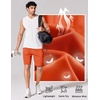 image:imageCOOFANDY Mens Athletic Running Shorts 7 9 Lightweight Quick Dry Drawstring Mesh Gym Shorts with Zipper PocketsVibrant Orange
