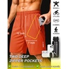 image:imageCOOFANDY Mens Athletic Running Shorts 7 9 Lightweight Quick Dry Drawstring Mesh Gym Shorts with Zipper PocketsVibrant Orange