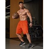 image:imageCOOFANDY Mens Athletic Running Shorts 7 9 Lightweight Quick Dry Drawstring Mesh Gym Shorts with Zipper PocketsVibrant Orange