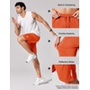 image:imageCOOFANDY Mens Athletic Running Shorts 7 9 Lightweight Quick Dry Drawstring Mesh Gym Shorts with Zipper PocketsVibrant Orange
