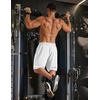 image:imageCOOFANDY Mens Athletic Running Shorts 7 9 Lightweight Quick Dry Drawstring Mesh Gym Shorts with Zipper PocketsWhite