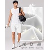 image:imageCOOFANDY Mens Athletic Running Shorts 7 9 Lightweight Quick Dry Drawstring Mesh Gym Shorts with Zipper PocketsWhite