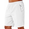 image:imageCOOFANDY Mens Athletic Running Shorts 7 9 Lightweight Quick Dry Drawstring Mesh Gym Shorts with Zipper PocketsWhite