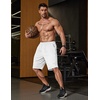 image:imageCOOFANDY Mens Athletic Running Shorts 7 9 Lightweight Quick Dry Drawstring Mesh Gym Shorts with Zipper PocketsWhite