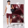 image:imageCOOFANDY Mens Athletic Running Shorts 7 9 Lightweight Quick Dry Drawstring Mesh Gym Shorts with Zipper PocketsWine Red