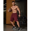 image:imageCOOFANDY Mens Athletic Running Shorts 7 9 Lightweight Quick Dry Drawstring Mesh Gym Shorts with Zipper PocketsWine Red