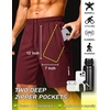 image:imageCOOFANDY Mens Athletic Running Shorts 7 9 Lightweight Quick Dry Drawstring Mesh Gym Shorts with Zipper PocketsWine Red