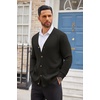 image:imageCOOFANDY Mens Cardigan Sweater Long Sleeve Lightweight Casual V Neck Button Down Knitted Sweater with PocketsBlack