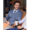image:imageCOOFANDY Mens Cardigan Sweater Long Sleeve Lightweight Casual V Neck Button Down Knitted Sweater with PocketsBlue