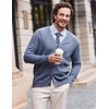 image:imageCOOFANDY Mens Cardigan Sweater Long Sleeve Lightweight Casual V Neck Button Down Knitted Sweater with PocketsBlue