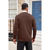 image:imageCOOFANDY Mens Cardigan Sweater Long Sleeve Lightweight Casual V Neck Button Down Knitted Sweater with PocketsBrown