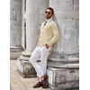 image:imageCOOFANDY Mens Cardigan Sweater Long Sleeve Lightweight Casual V Neck Button Down Knitted Sweater with PocketsCream