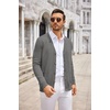 image:imageCOOFANDY Mens Cardigan Sweater Long Sleeve Lightweight Casual V Neck Button Down Knitted Sweater with PocketsGrey