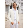 image:imageCOOFANDY Mens Cardigan Sweater Long Sleeve Lightweight Casual V Neck Button Down Knitted Sweater with PocketsIvory