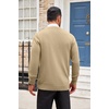 image:imageCOOFANDY Mens Cardigan Sweater Long Sleeve Lightweight Casual V Neck Button Down Knitted Sweater with PocketsKhaki