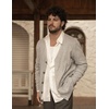 image:imageCOOFANDY Mens Cardigan Sweater Long Sleeve Lightweight Casual V Neck Button Down Knitted Sweater with PocketsLight Grey