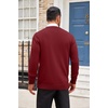 image:imageCOOFANDY Mens Cardigan Sweater Long Sleeve Lightweight Casual V Neck Button Down Knitted Sweater with PocketsWine Red