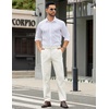 image:imageCOOFANDY Mens Casual Chino Pants Elastic Waist Lightweight Trousers ClassicFit Business Dress Pants with PocketsBeige