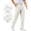 image:imageCOOFANDY Mens Casual Chino Pants Elastic Waist Lightweight Trousers ClassicFit Business Dress Pants with PocketsBeige