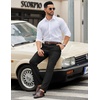 image:imageCOOFANDY Mens Casual Chino Pants Elastic Waist Lightweight Trousers ClassicFit Business Dress Pants with PocketsBlack