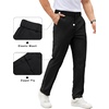 image:imageCOOFANDY Mens Casual Chino Pants Elastic Waist Lightweight Trousers ClassicFit Business Dress Pants with PocketsBlack