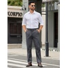 image:imageCOOFANDY Mens Casual Chino Pants Elastic Waist Lightweight Trousers ClassicFit Business Dress Pants with PocketsDark Grey