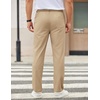 image:imageCOOFANDY Mens Casual Chino Pants Elastic Waist Lightweight Trousers ClassicFit Business Dress Pants with PocketsKhaki