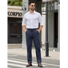 image:imageCOOFANDY Mens Casual Chino Pants Elastic Waist Lightweight Trousers ClassicFit Business Dress Pants with PocketsNavy Blue