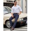 image:imageCOOFANDY Mens Casual Chino Pants Elastic Waist Lightweight Trousers ClassicFit Business Dress Pants with PocketsNavy Blue