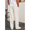 image:imageCOOFANDY Mens Casual Chino Pants Relaxed Fit Drawstring Elastic Waist Lightweight Pant Twill Pleated TrousersBeige