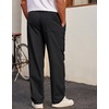 image:imageCOOFANDY Mens Casual Chino Pants Relaxed Fit Drawstring Elastic Waist Lightweight Pant Twill Pleated TrousersBlack