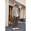 image:imageCOOFANDY Mens Casual Chino Pants Relaxed Fit Drawstring Elastic Waist Lightweight Pant Twill Pleated TrousersBrown
