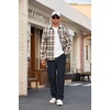 image:imageCOOFANDY Mens Casual Chino Pants Relaxed Fit Drawstring Elastic Waist Lightweight Pant Twill Pleated TrousersNavy Blue