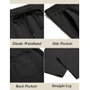 image:imageCOOFANDY Mens Casual Cotton Pants Regular Fit Elastic Waist Drawstring Twill Pants Straight Leg Chino PantsBlack