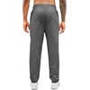 image:imageCOOFANDY Mens Casual Cotton Pants Regular Fit Elastic Waist Drawstring Twill Pants Straight Leg Chino PantsDark Grey