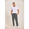 image:imageCOOFANDY Mens Casual Cotton Pants Regular Fit Elastic Waist Drawstring Twill Pants Straight Leg Chino PantsDark Grey