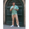 image:imageCOOFANDY Mens Casual Cotton Pants Regular Fit Elastic Waist Drawstring Twill Pants Straight Leg Chino PantsKhaki