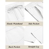 image:imageCOOFANDY Mens Casual Cotton Pants Regular Fit Elastic Waist Drawstring Twill Pants Straight Leg Chino PantsWhite