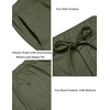 image:imageCOOFANDY Mens Casual Linen Pants Elastic Waist Drawstring Yoga Beach Pants Lightweight Loose Fit Trousers with PocketsArmy Green