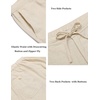 image:imageCOOFANDY Mens Casual Linen Pants Elastic Waist Drawstring Yoga Beach Pants Lightweight Loose Fit Trousers with PocketsBeige