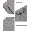 image:imageCOOFANDY Mens Casual Linen Pants Elastic Waist Drawstring Yoga Beach Pants Lightweight Loose Fit Trousers with PocketsGrey
