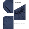 image:imageCOOFANDY Mens Casual Linen Pants Elastic Waist Drawstring Yoga Beach Pants Lightweight Loose Fit Trousers with PocketsNavy Blue