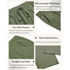 image:imageCOOFANDY Mens Casual Linen Pants Loose Fit Elastic Waist Drawstring Lightweight Pant Summer Beach TrousersArmy Green