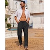 image:imageCOOFANDY Mens Casual Linen Pants Loose Fit Elastic Waist Drawstring Lightweight Pant Summer Beach TrousersBlack