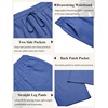 image:imageCOOFANDY Mens Casual Linen Pants Loose Fit Elastic Waist Drawstring Lightweight Pant Summer Beach TrousersBlue
