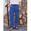 image:imageCOOFANDY Mens Casual Linen Pants Loose Fit Elastic Waist Drawstring Lightweight Pant Summer Beach TrousersBlue