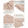 image:imageCOOFANDY Mens Casual Linen Pants Loose Fit Elastic Waist Drawstring Lightweight Pant Summer Beach TrousersKhaki