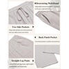 image:imageCOOFANDY Mens Casual Linen Pants Loose Fit Elastic Waist Drawstring Lightweight Pant Summer Beach TrousersLight Grey