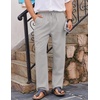 image:imageCOOFANDY Mens Casual Linen Pants Loose Fit Elastic Waist Drawstring Lightweight Pant Summer Beach TrousersLight Grey